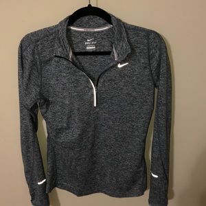 Gray Nike Long Sleeve Quart Zip